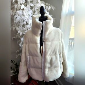 Save The Duck Jennie Sherpa Puffer Jacket Womens L/XL NWT